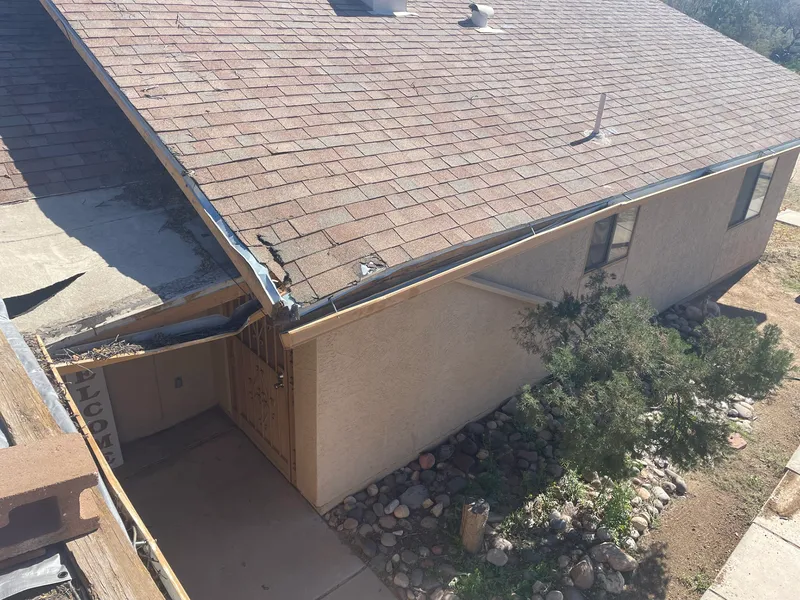 Storm damage roof inspection in Tucson